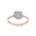 Engagement Ring 750/18 K Rose Gold with Diamonds 0.75 ct H/si by CHRISTIAN - SO-69317-RG