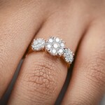 Engagement Ring 750/18 K Rose Gold with Diamonds 1.00 ct H/si by CHRISTIAN - SO-69178-RG