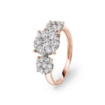 Bague de fiançailles or rosé 750/18 ct avec diamants 1.00 ct H/si by CHRISTIAN
