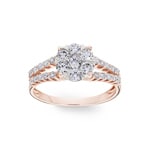 Verlobungsring 750/18 K Roségold mit Diamanten 1.00 ct H/si by CHRISTIAN - SO-69291-RG
