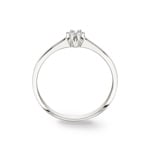 Engagement Ring 750/18 K White Gold with Diamond 0.10 ct H/si - SO-082217-10-WG
