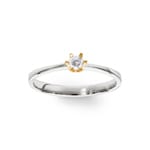 Engagement Ring 750/18 K White Gold with Diamond 0.11 ct H/vs - PR11998-01-WG
