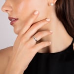 Engagement Ring 750/18 K White Gold with Diamond 0.19 ct H/si - SO-081979-03-WG