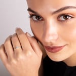 Bague de fiançailles or gris 750/18 ct avec diamant 0.30 ct H/si - SO-081962-03-WG