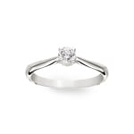 Bague de fiançailles or gris 750/18 ct avec diamant 0.30 ct H/si - SO-081962-03-WG