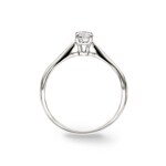 Bague de fiançailles or gris 750/18 ct avec diamant 0.30 ct H/si - SO-081962-03-WG