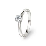 Verlobungsring 750/18 K Weissgold mit Diamant 0.40 ct H/si