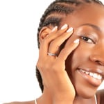 Bague de fiançailles or gris 750/18 ct avec diamant 0.51 ct H/si - SO-075392-7-WG