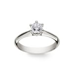 Bague de fiançailles or gris 750/18 ct avec diamant 0.51 ct H/si - SO-075392-7-WG