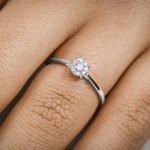 Verlobungsring 750/18 K Weissgold mit Diamanten 0.15 ct H/si by CHRISTIAN - SO-69342-WG