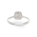 Engagement Ring 750/18 K White Gold with Diamonds 0.16 ct. H/si - SO-101281-WG