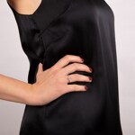 Engagement Ring 750/18 K White Gold with Diamonds 0.22 ct H/si - RI-54301-WG