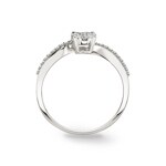 Engagement Ring 750/18 K White Gold with Diamonds 0.22 ct H/si - RI-54301-WG