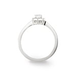 Bague de fiançailles or gris 750/18 ct avec diamants 0.22 ct H/si - SO-096437-WG