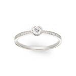 Engagement Ring 750/18 K White Gold with Diamonds 0.22 ct H/si - SO-097514-WG
