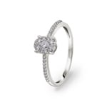 Verlobungsring 750/18 K Weissgold mit Diamanten 0.23 ct H/si