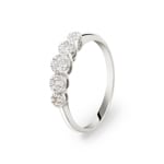 Bague de fiançailles or gris 750/18 ct avec diamants 0.23 ct H/si