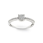 Engagement Ring 750/18 K White Gold with Diamonds 0.24 ct H/si - RI-54441-WG