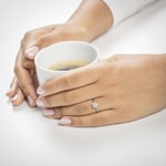 Bague de fiançailles or gris 750/18 ct avec diamants 0.25 ct H/si - RI-69212-WG