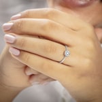 Bague de fiançailles or gris 750/18 ct avec diamants 0.25 ct H/si - RI-69212-WG