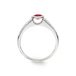 Verlobungsring 750/18 K Weissgold mit Diamanten 0.25 ct H/Si und Rubin 0.35 ct - PR03357-3-WG