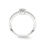 Bague de fiançailles or gris 750/18 ct avec diamants 0.28 ct H/si - RI-55441-WG