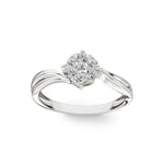 Bague de fiançailles or gris 750/18 ct avec diamants 0.33 ct H/si - SO-69635-WG