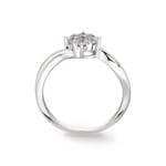 Bague de fiançailles or gris 750/18 ct avec diamants 0.33 ct H/si - SO-69635-WG