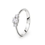 Bague trilogie or gris 750/18 ct avec diamants 0.33 ct H/si - CG109