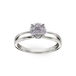 Verlobungsring 750/18 K Weissgold mit Diamanten 0.34 ct H/si - RI-69585-WG