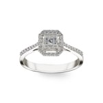 Engagement Ring 750/18 K White Gold with Diamonds 0.36 ct H/si - SO-100693-WG
