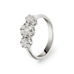 Bague de fiançailles or gris 750/18 ct avec diamants 0.38 ct H/si
