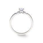 Engagement Ring 750/18 K White Gold with Diamonds 0.39 ct H/si - CG124