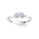 Engagement Ring 750/18 K White Gold with Diamonds 0.39 ct H/si - CG124
