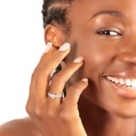 Bague de fiançailles or gris 750/18 ct avec diamants 0.42 ct H/si - SO-068375-WG