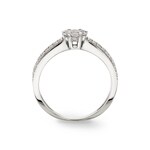 Bague de fiançailles or gris 750/18 ct avec diamants 0.42 ct H/si - SO-068375-WG