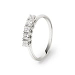 Bague de fiançailles or gris 750/18 ct avec diamants 0.42 ct H/si