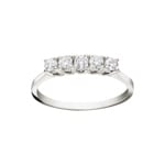Engagement Ring 750/18 K White Gold with Diamonds 0.42 ct H/si - SO-071660-WG