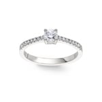 Verlobungsring 750/18 K Weissgold mit Diamanten 0.44 ct H/si - CG122