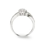 Engagement Ring 750/18 K White Gold with Diamonds 0.44 ct H/si - SO-068399-WG