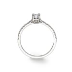 Bague de fiançailles or gris 750/18 ct avec diamants 0.45 ct H/si - CG114