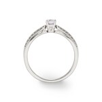 Bague de fiançailles or gris 750/18 ct avec diamants 0.48 ct H/si - CG111