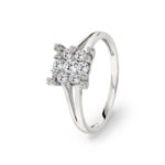 Verlobungsring 750/18 K Weissgold mit Diamanten 0.50 ct H/si by CHRISTIAN