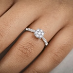 Bague de fiançailles or gris 750/18 ct avec diamants 0.50 ct H/si by CHRISTIAN - SO-69355-WG