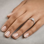 Bague de fiançailles or gris 750/18 ct avec diamants 0.50 ct H/si by CHRISTIAN - SO-69355-WG