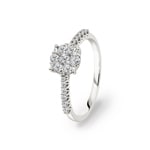 Bague de fiançailles or gris 750/18 ct avec diamants 0.50 ct H/si by CHRISTIAN
