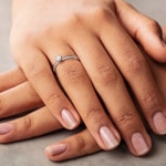 Verlobungsring 750/18 K Weissgold mit Diamanten 0.57 ct H/si - CG110