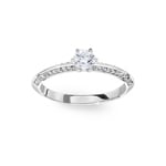 Verlobungsring 750/18 K Weissgold mit Diamanten 0.57 ct H/si - CG110