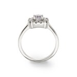 Bague de fiançailles or gris 750/18 ct avec diamants 0.82 ct H/si - CG121