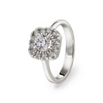 Bague de fiançailles or gris 750/18 ct avec diamants 0.82 ct H/si - CG121